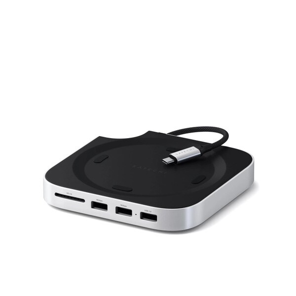 Satechi Mac Mini M4 Stand & Hub with SSD Enclosure - Silver